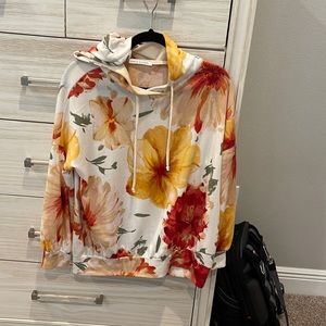 Chris & Carol Floral Cozy Hooded Sweatshirt